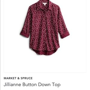 Stitch fix button down top- burgundy